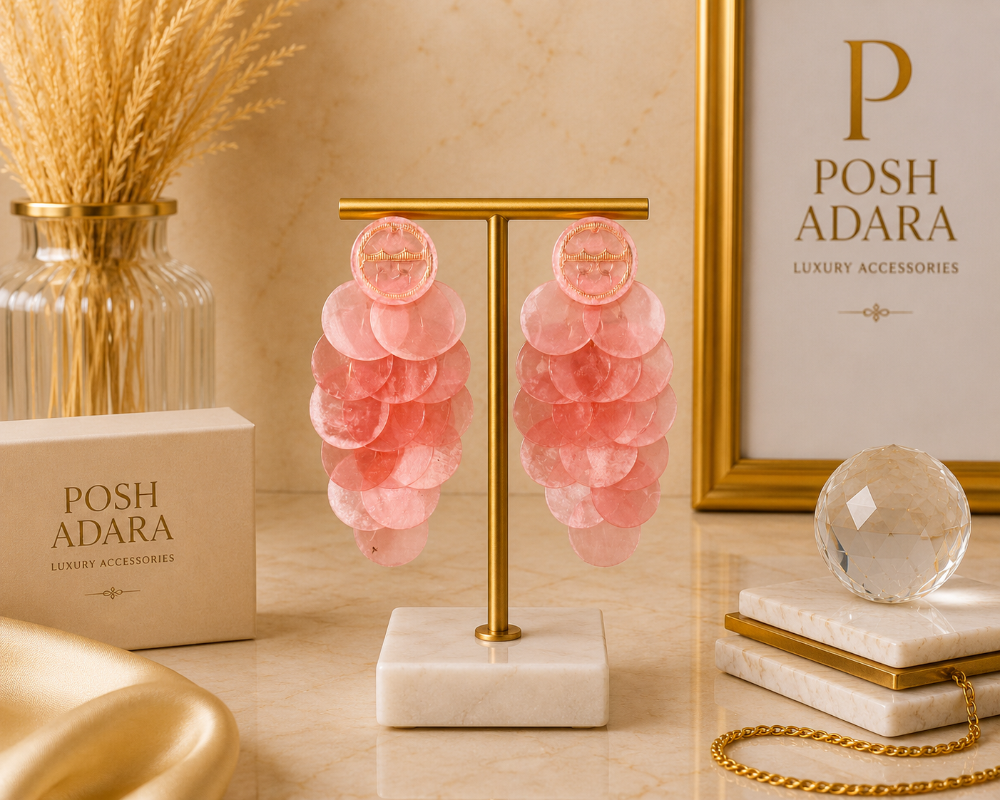 Pretty In Pink Fashion Earrings