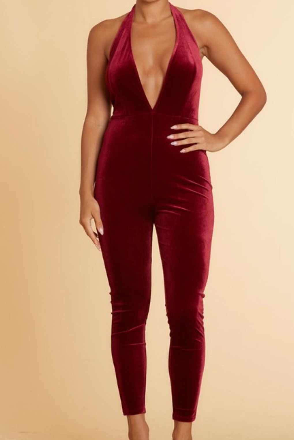 Cherry Bomb Halter Catsuit