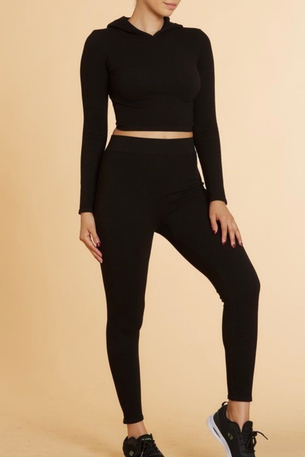 Seamless Legging Athleisure Set with Hood