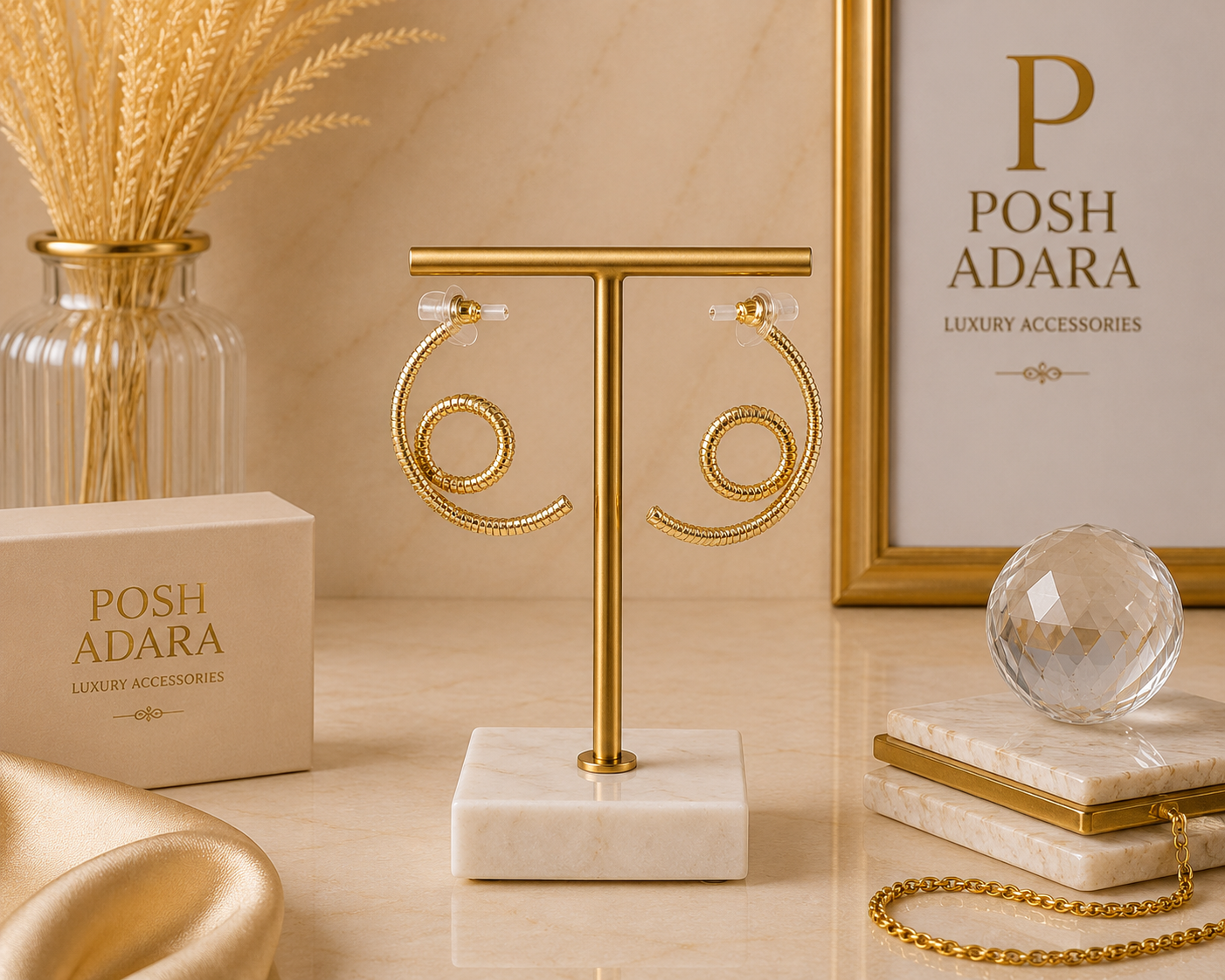 Gold Fashion Earrings