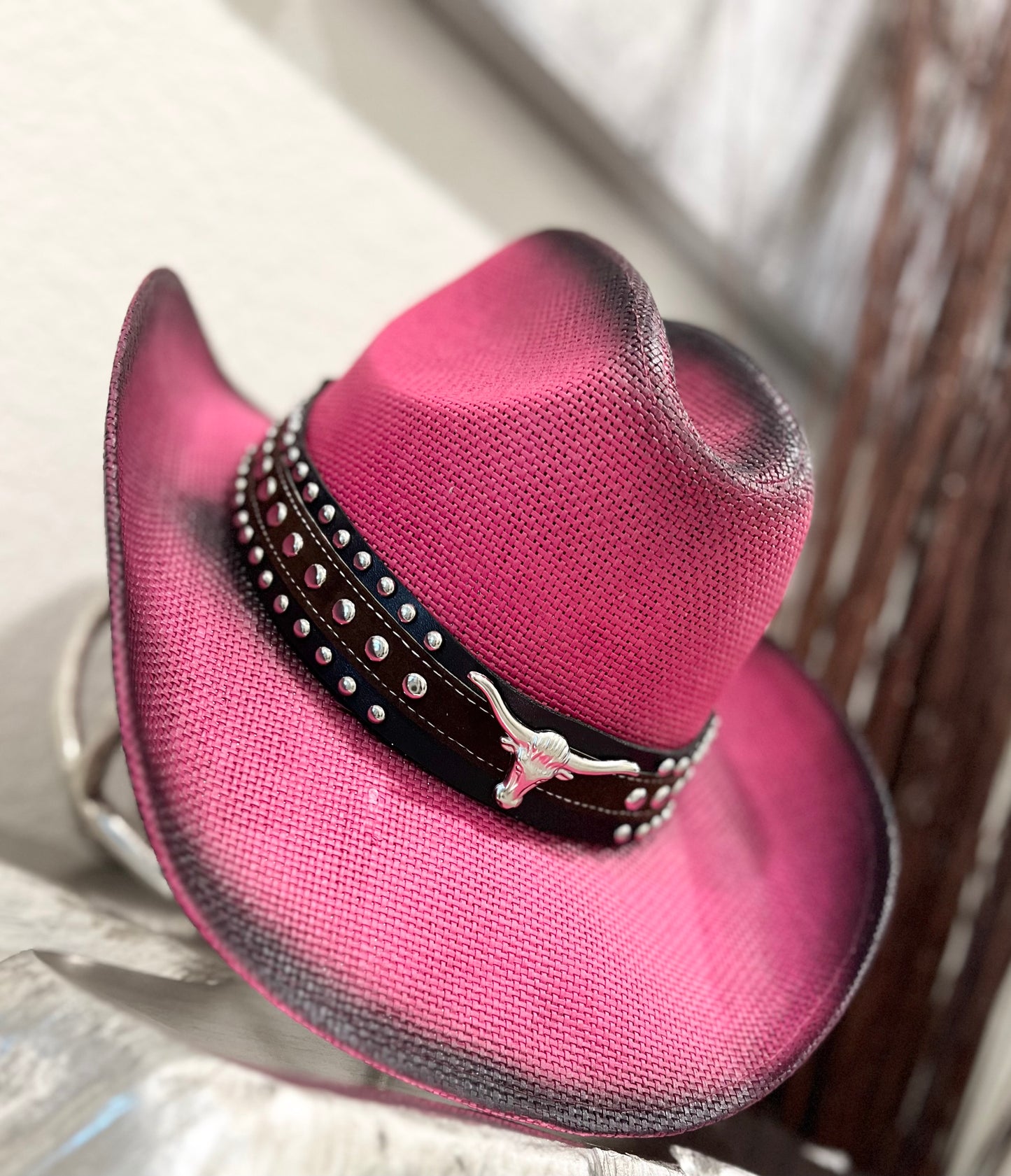 Two-Tone Straw Hat w/Band