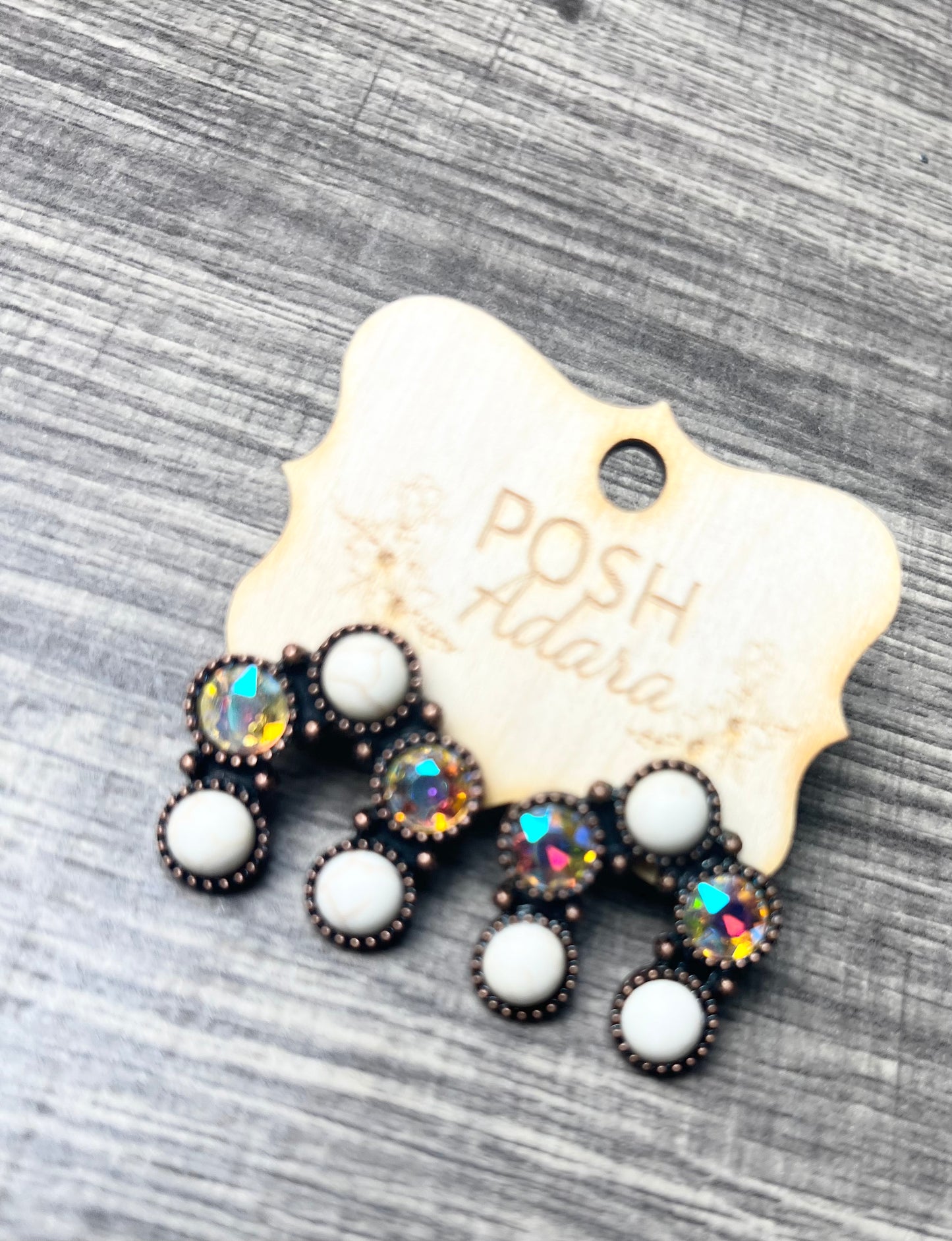 Bling Horseshoe Stud Earrings