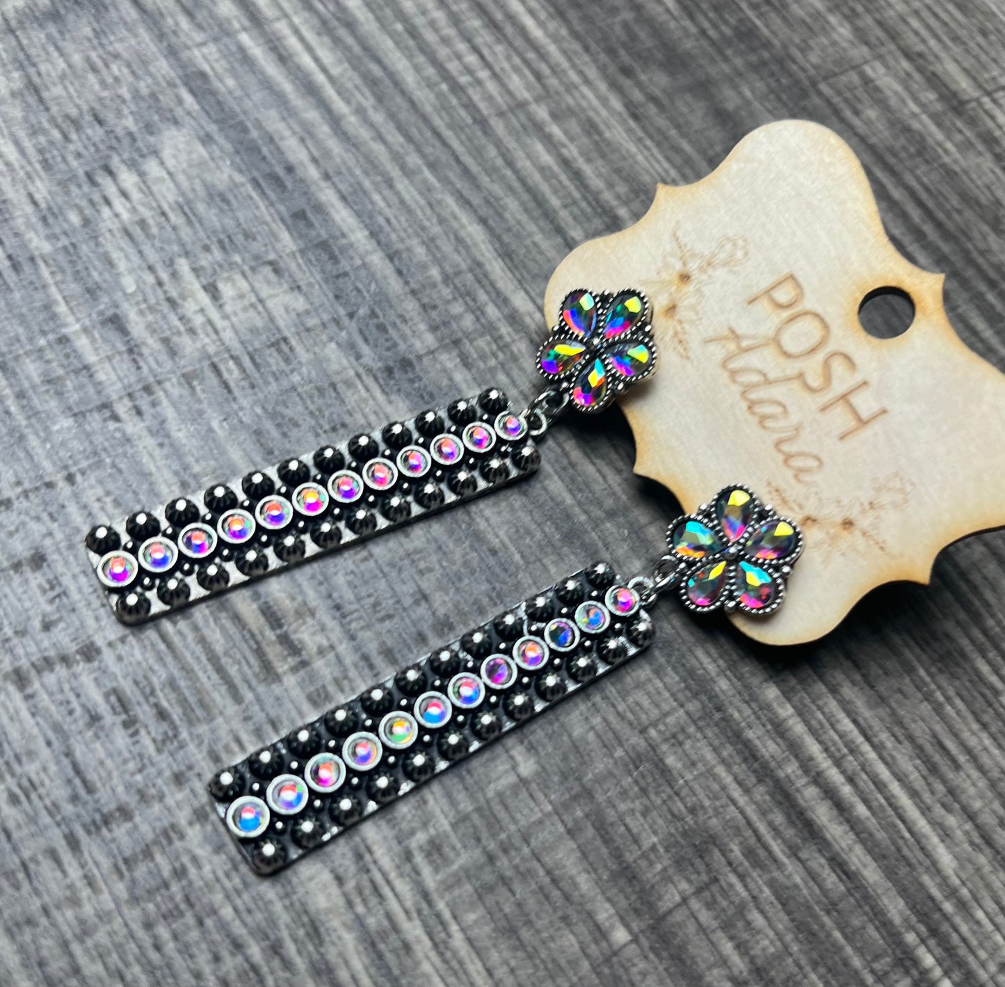 Dark Daisy Earrings