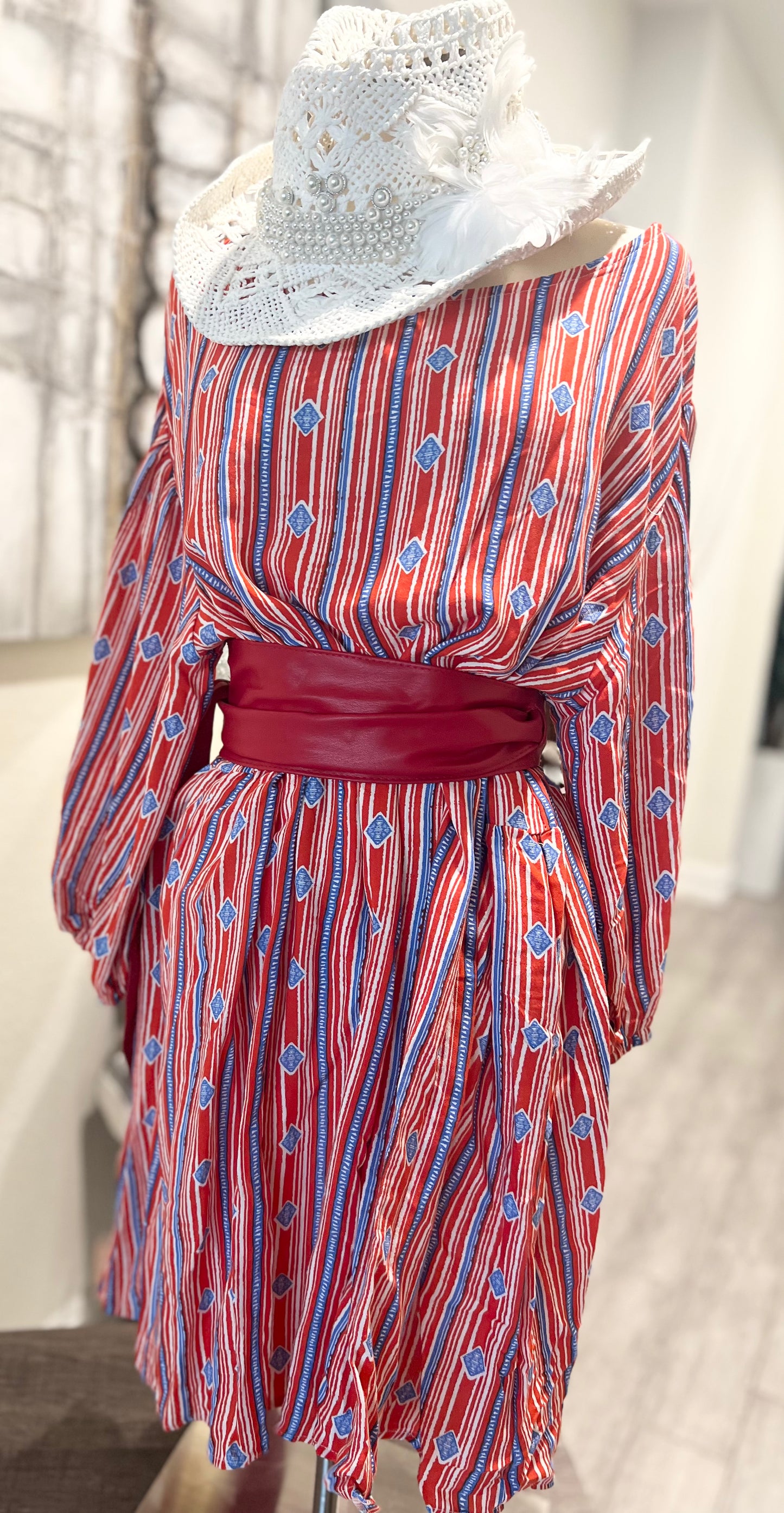 Red, White & Blue Princess Dress-PLUS