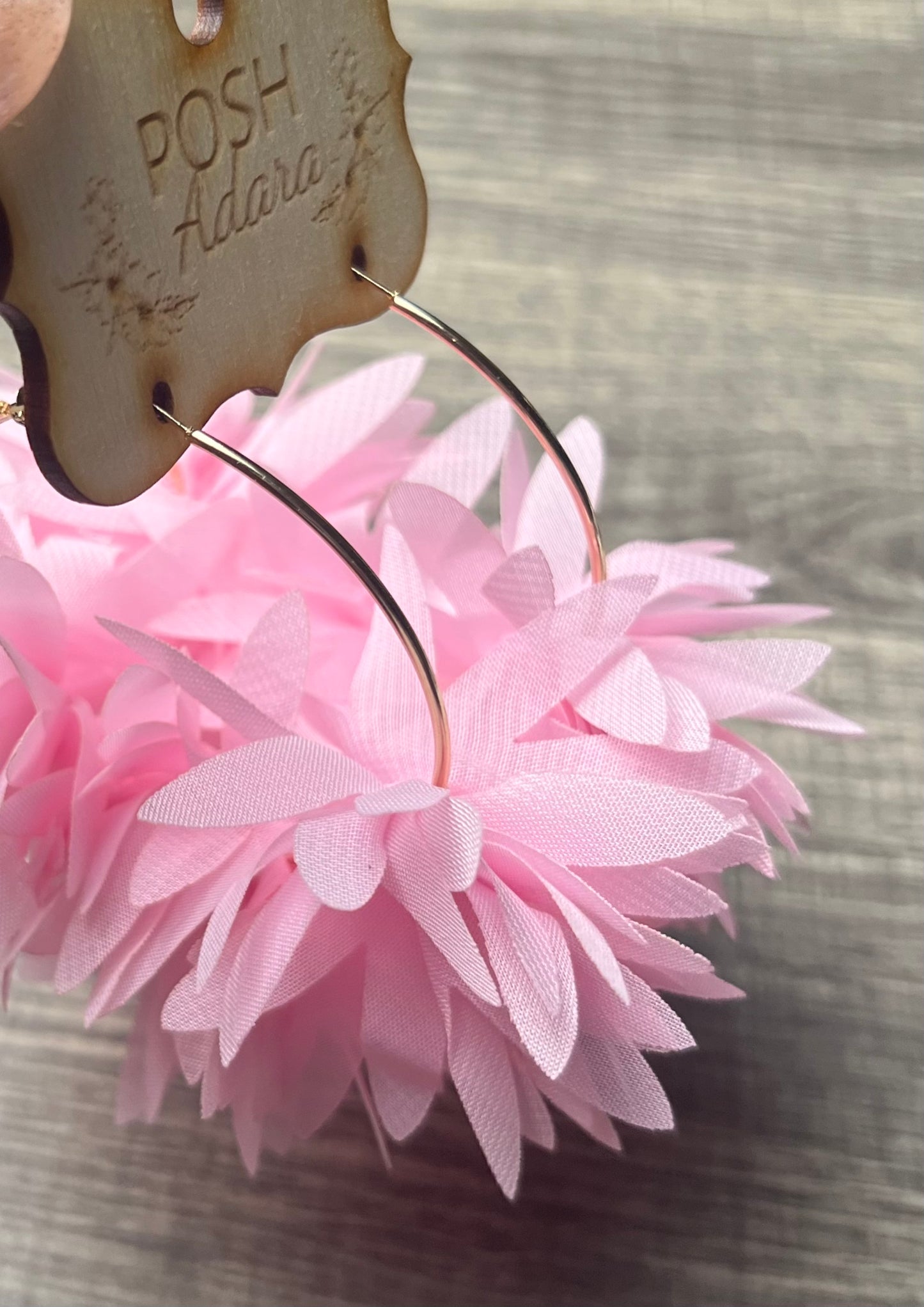 Pink Cactus Flower Earrings