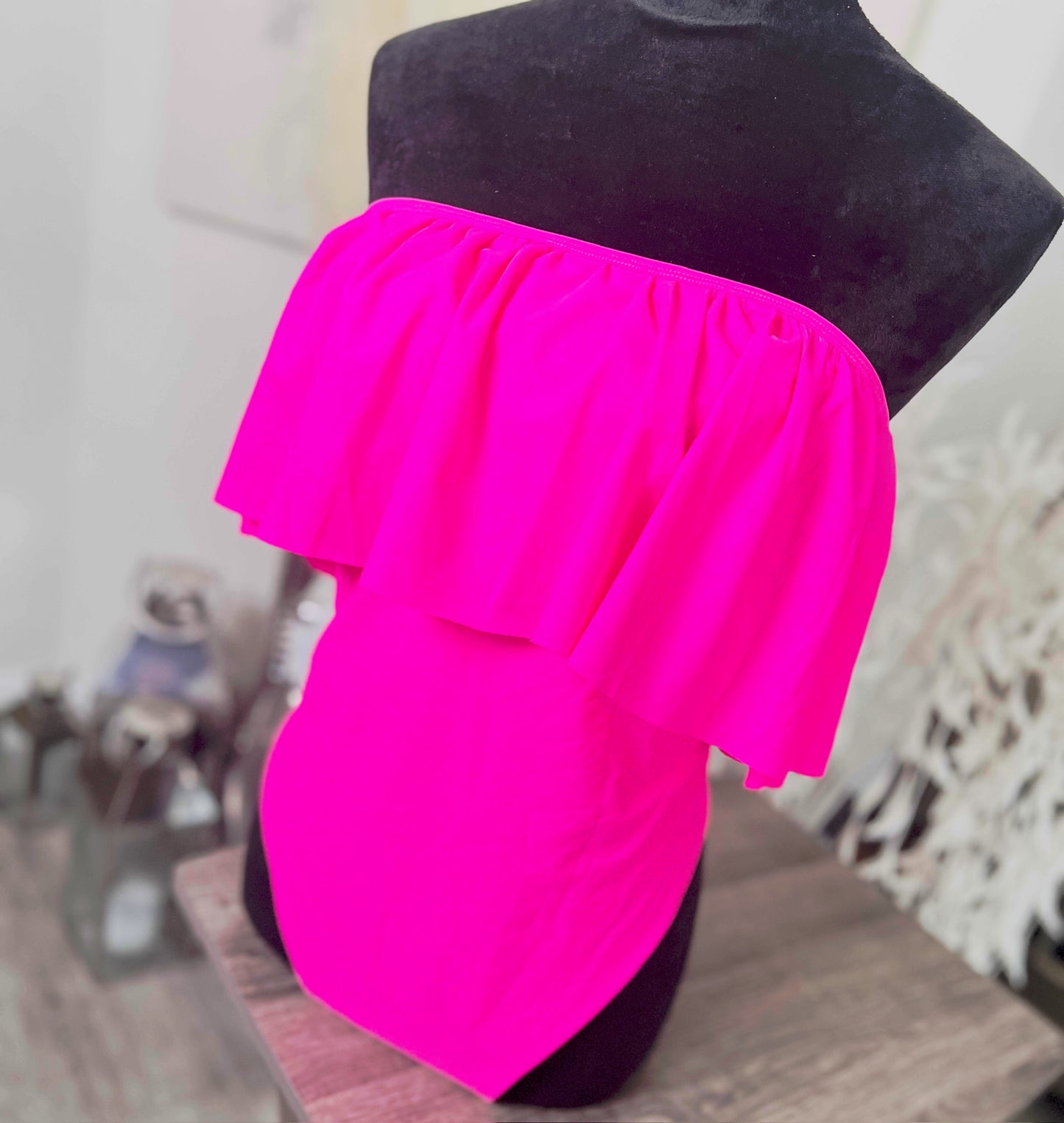 Hot Pink Hottie One Piece Swimsuit- PLUS