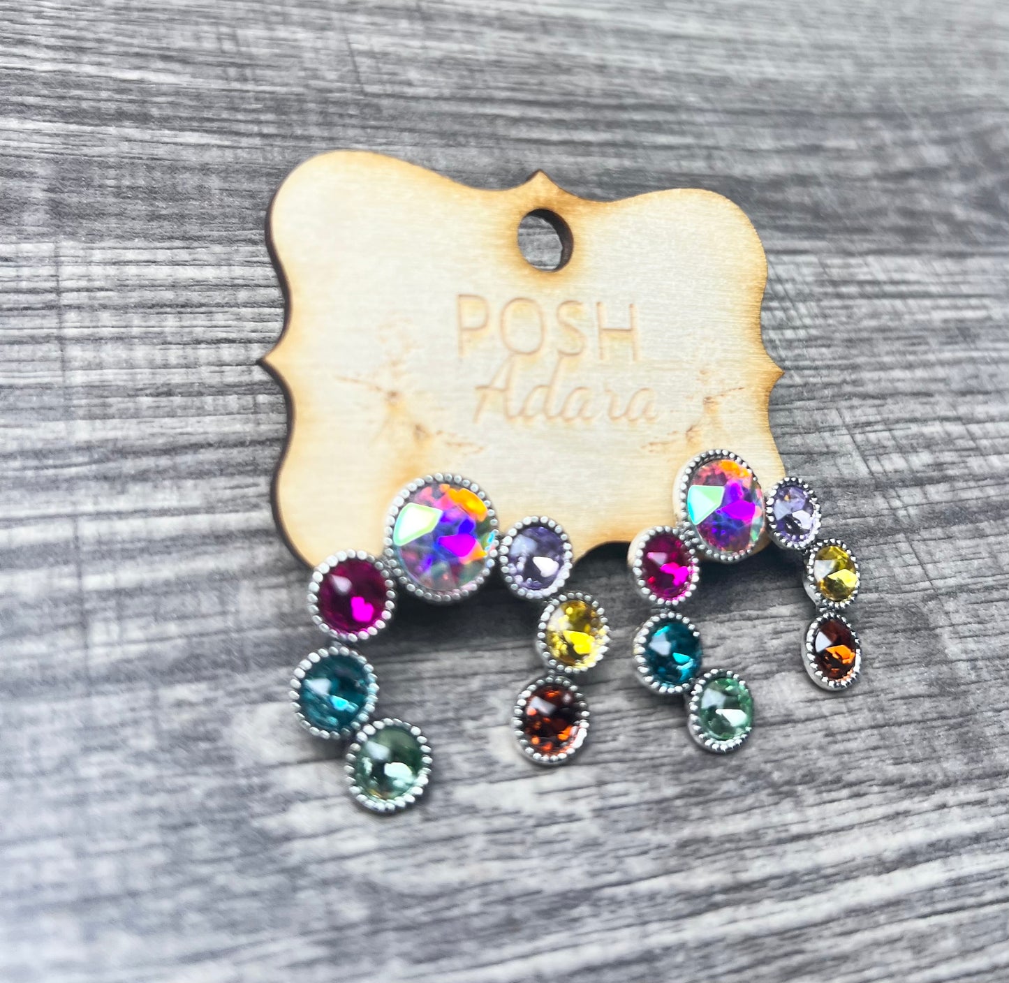 Bling Horseshoe Stud Earrings