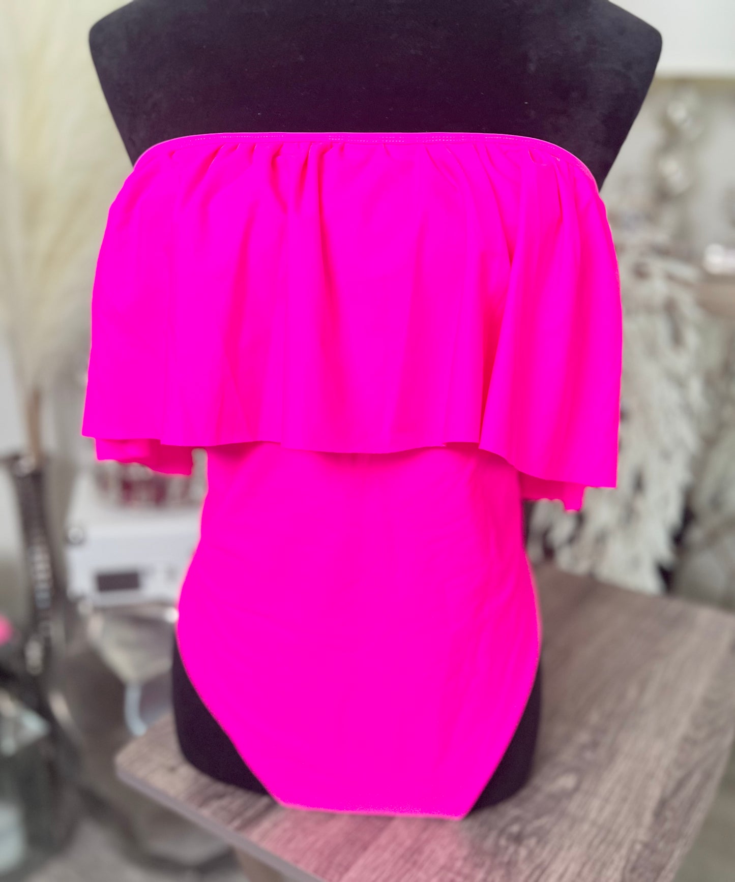 Hot Pink Hottie One Piece Swimsuit- PLUS