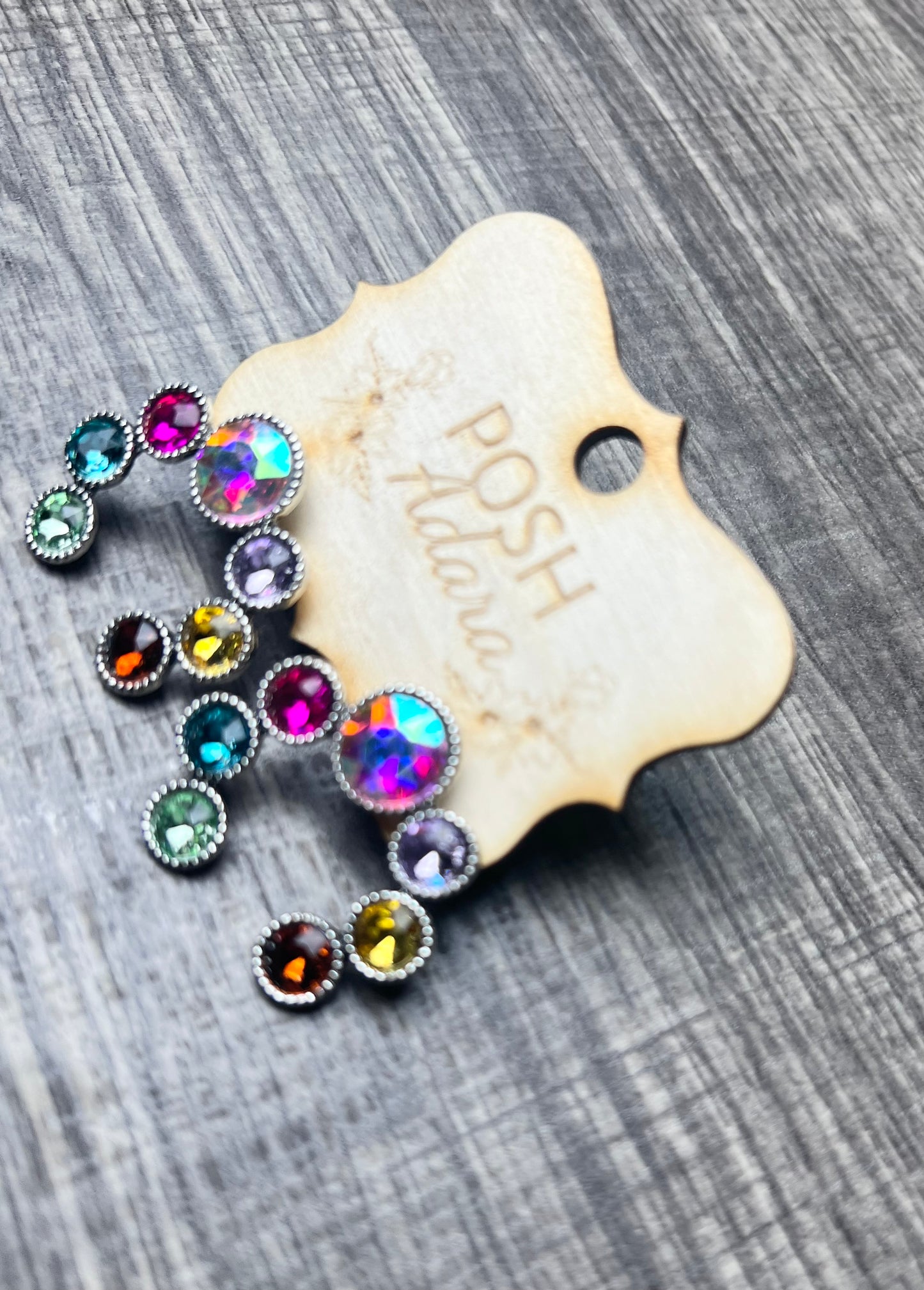 Bling Horseshoe Stud Earrings