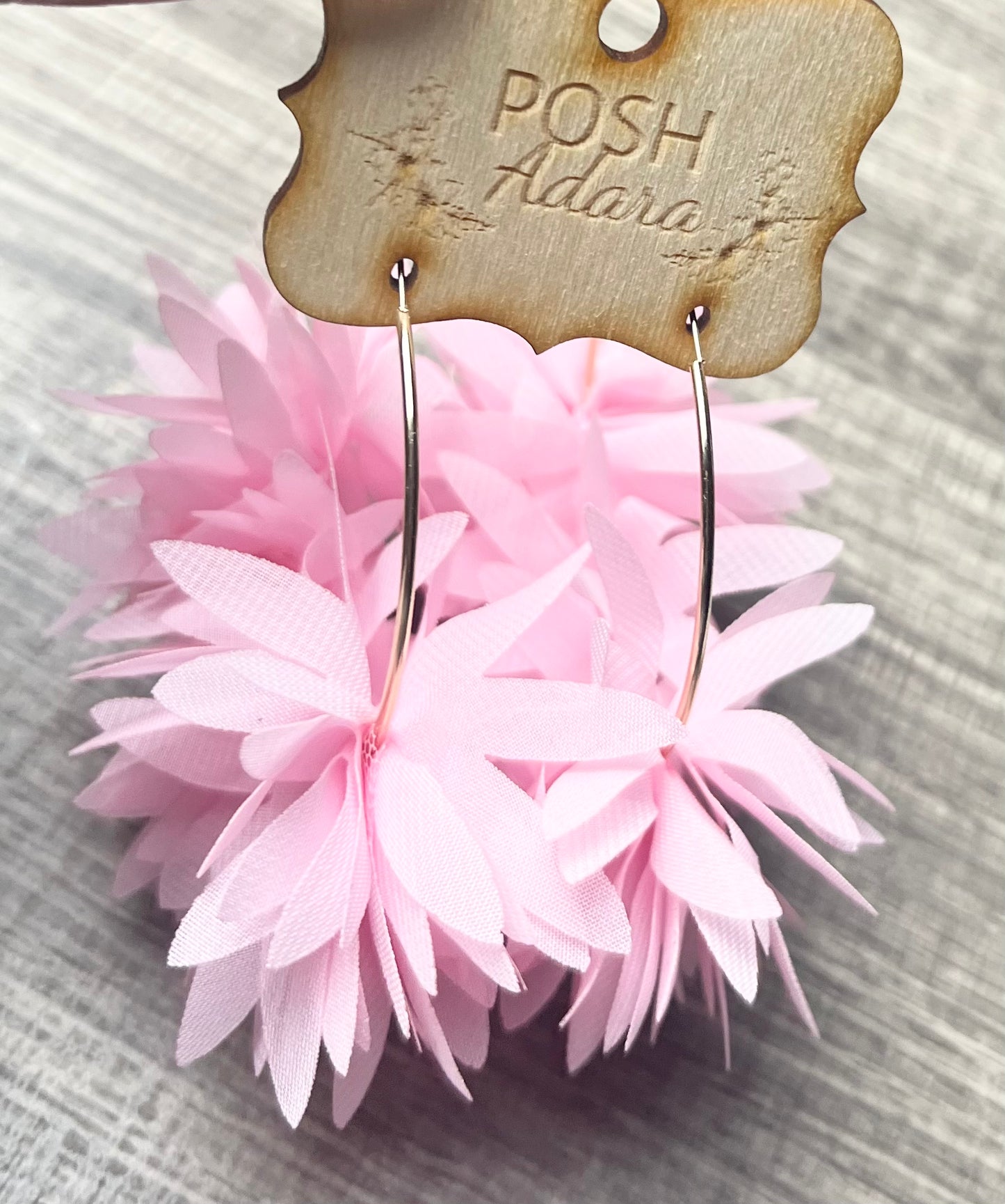 Pink Cactus Flower Earrings