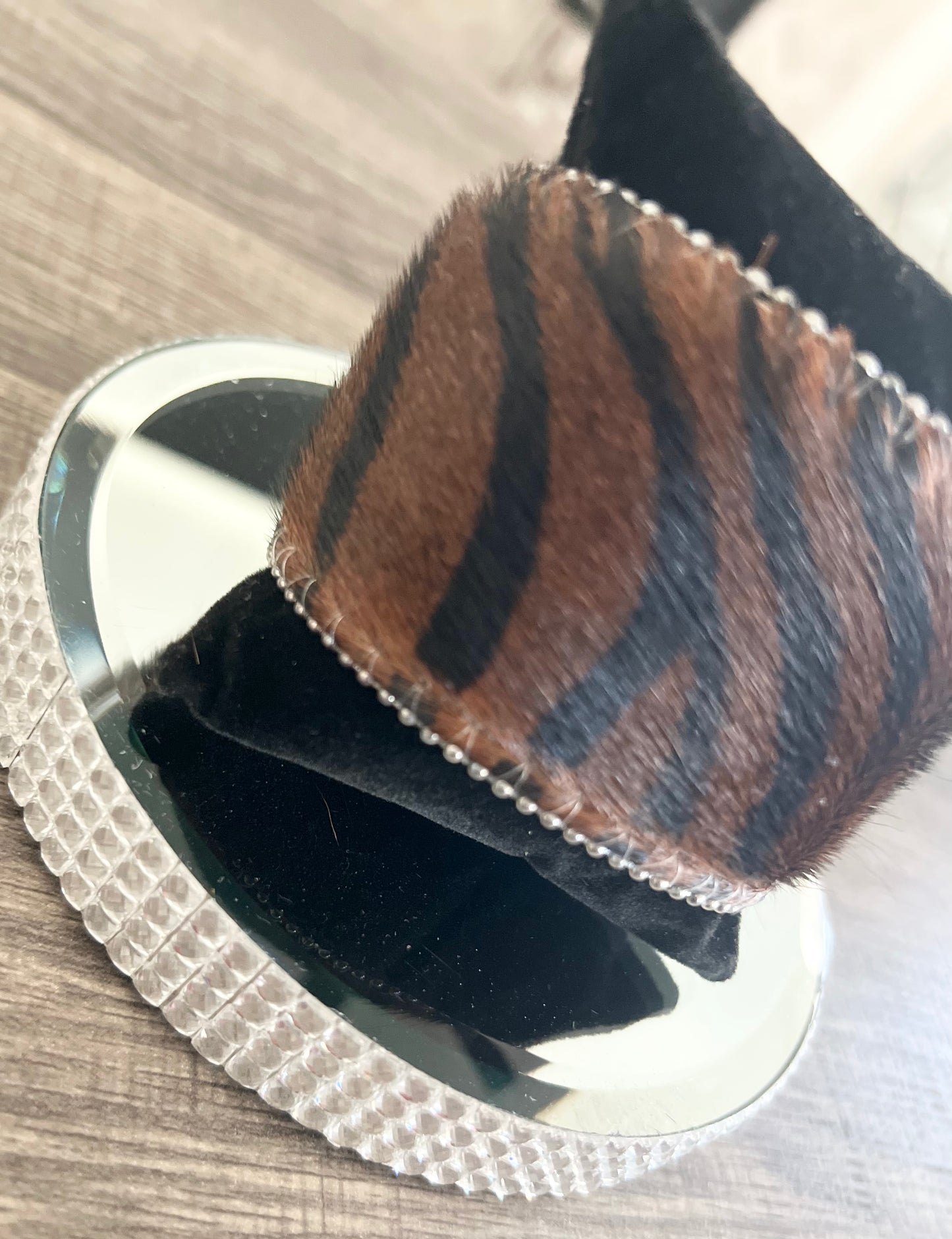 Brown Zebra Studded Bracelet