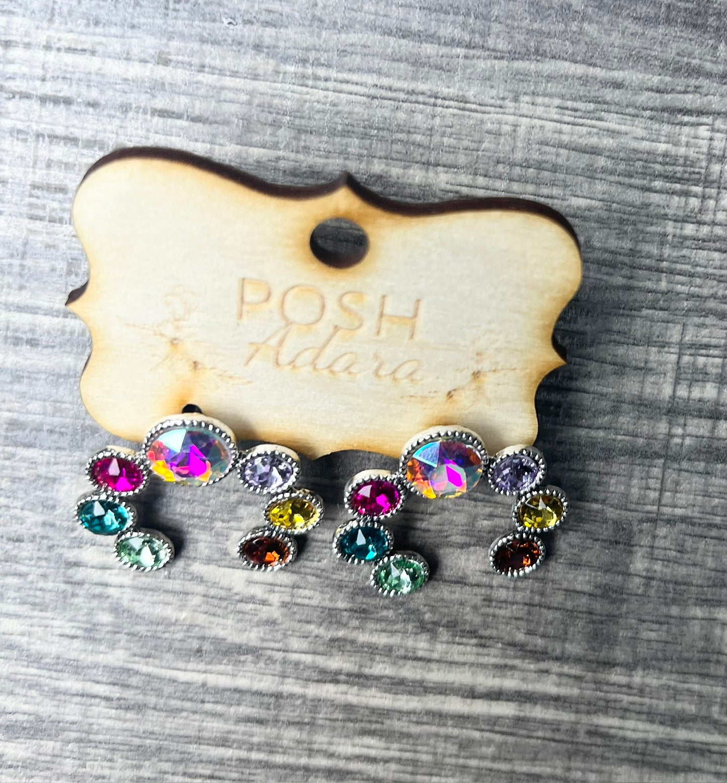 Bling Horseshoe Stud Earrings