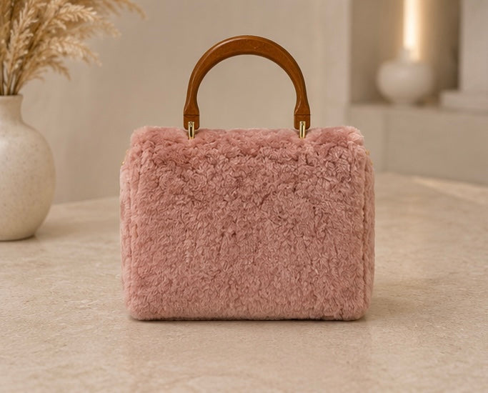 Blushing and Bold Fuzzy & Fabulous Handbag