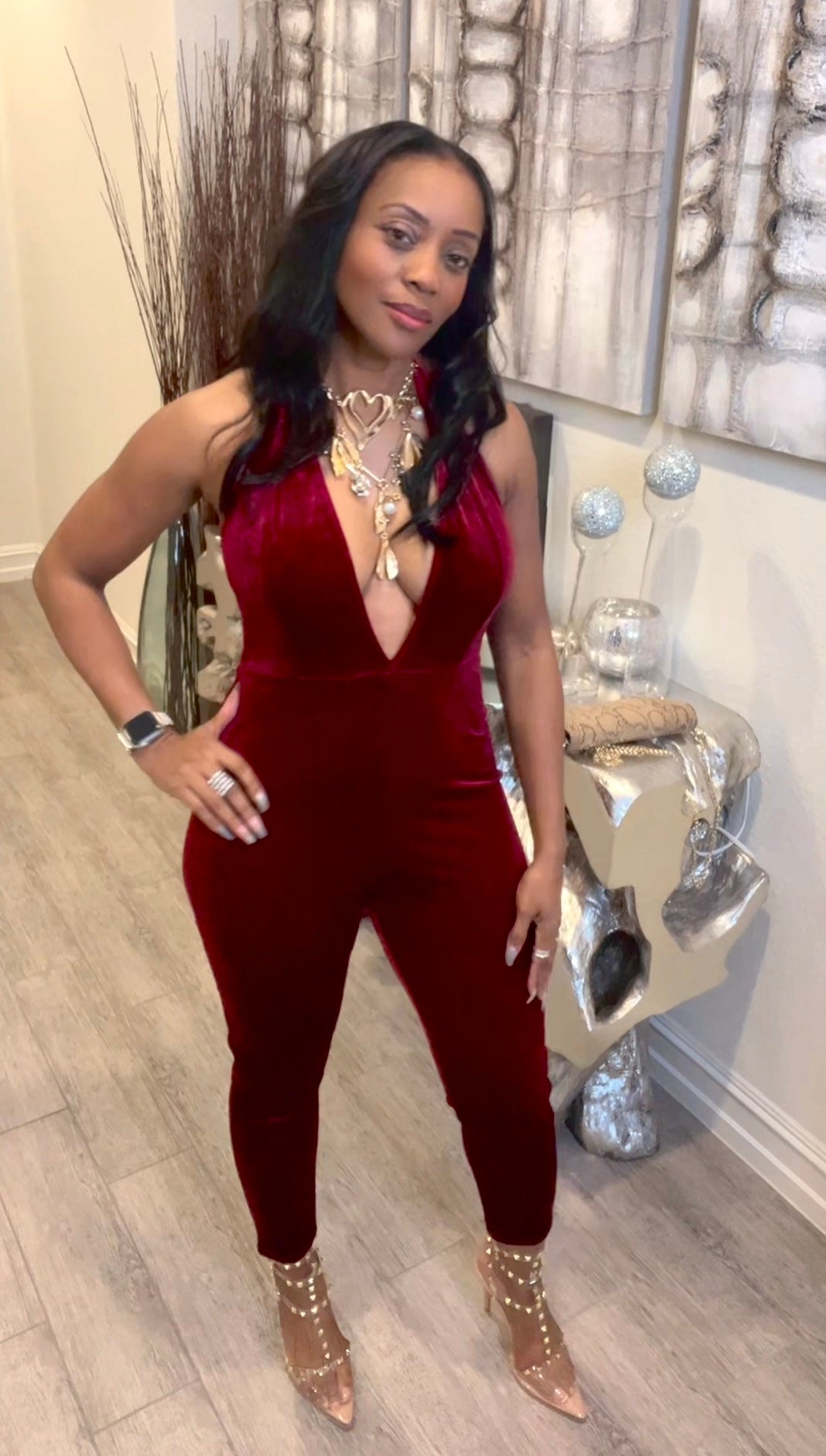 Cherry Bomb Halter Catsuit