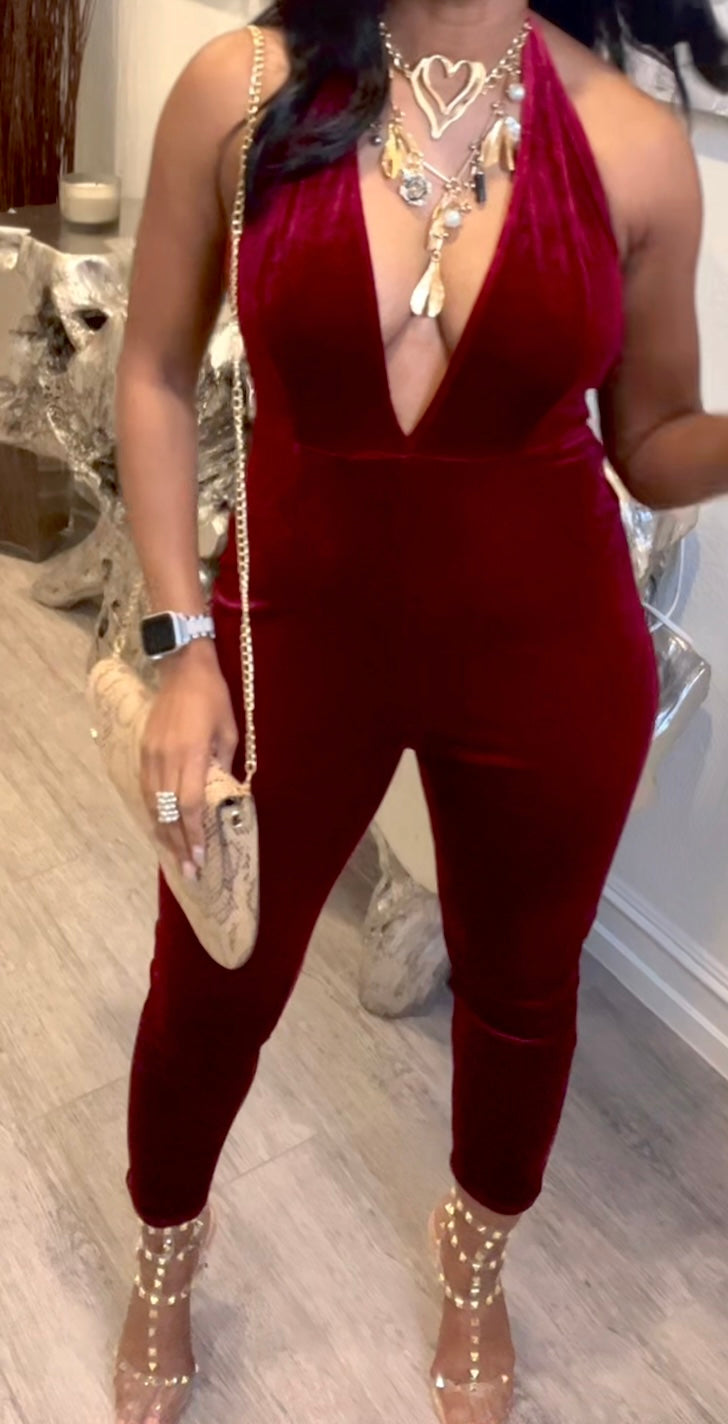 Cherry Bomb Halter Catsuit