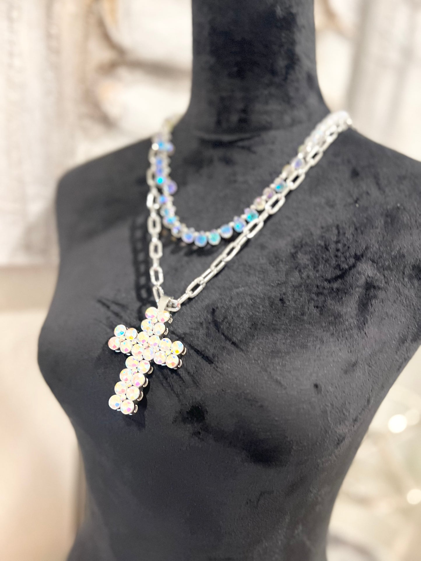 Bold & Bright Iridescent Cross