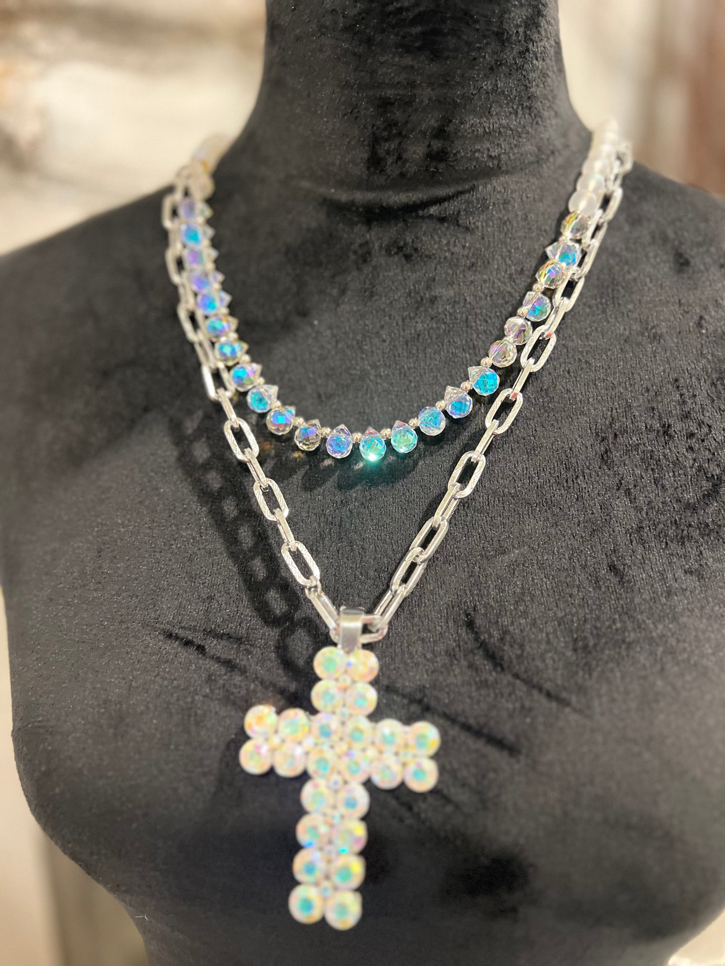 Bold & Bright Iridescent Cross