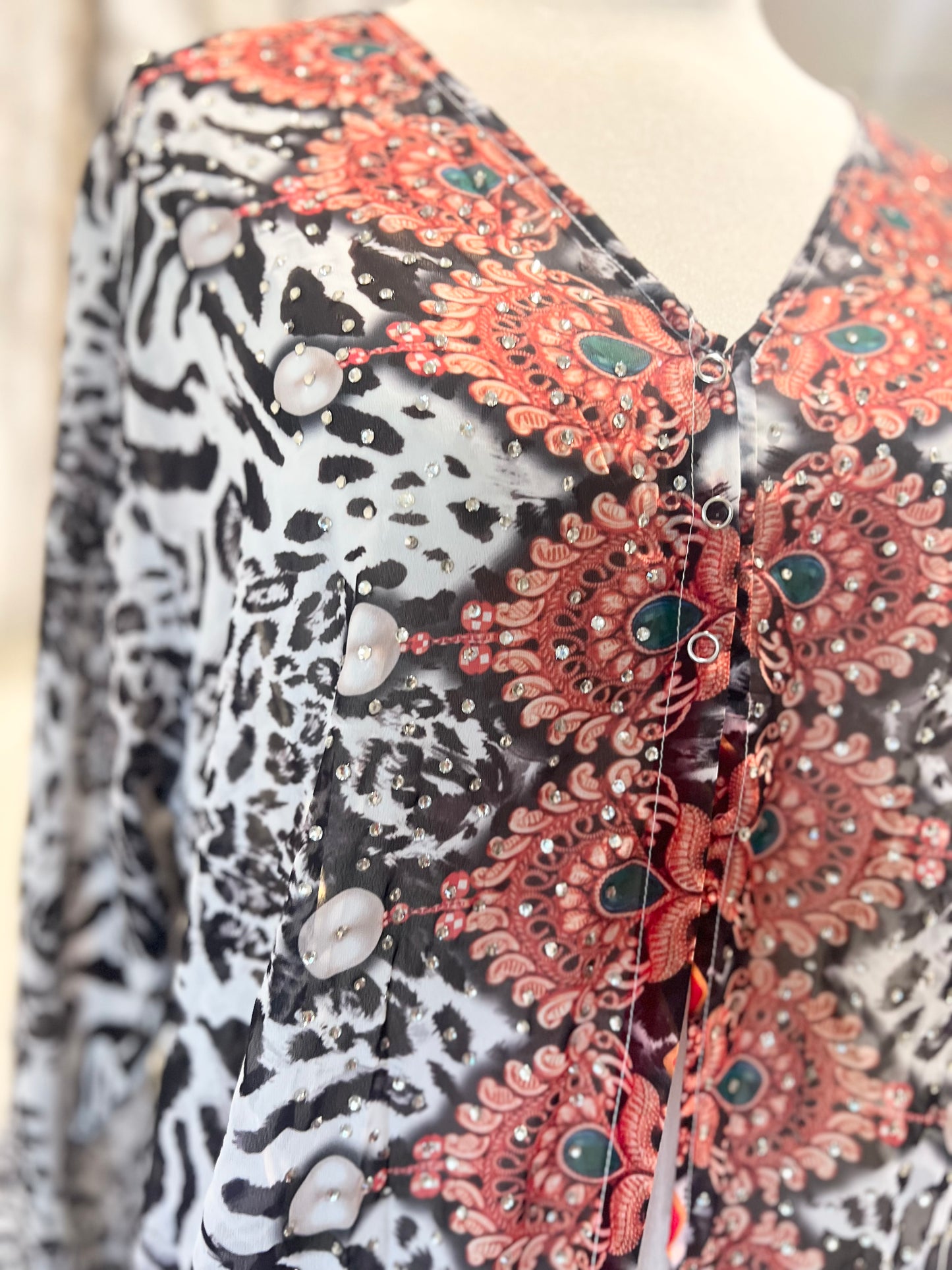 Sparkling Peacock Cover Up Dress
