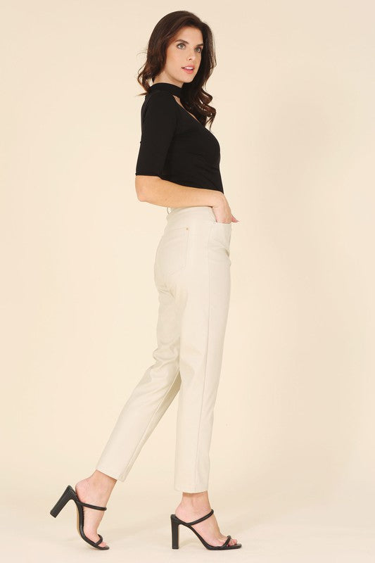 VEGAN TAPERED LEG PANTS