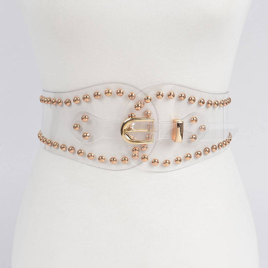 Studded Transparent Waist Belt