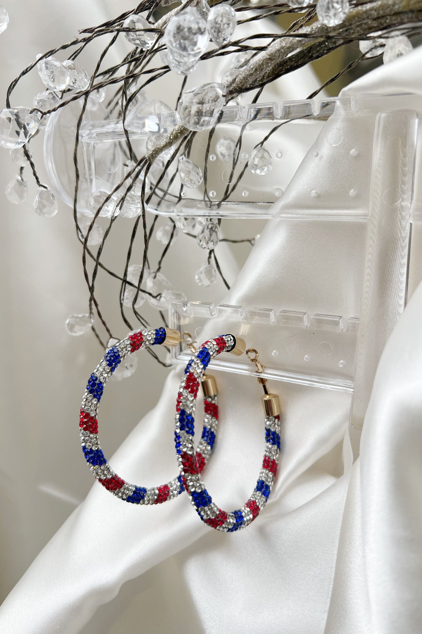 Patriotic Hooped & Looped For The USA Earrings