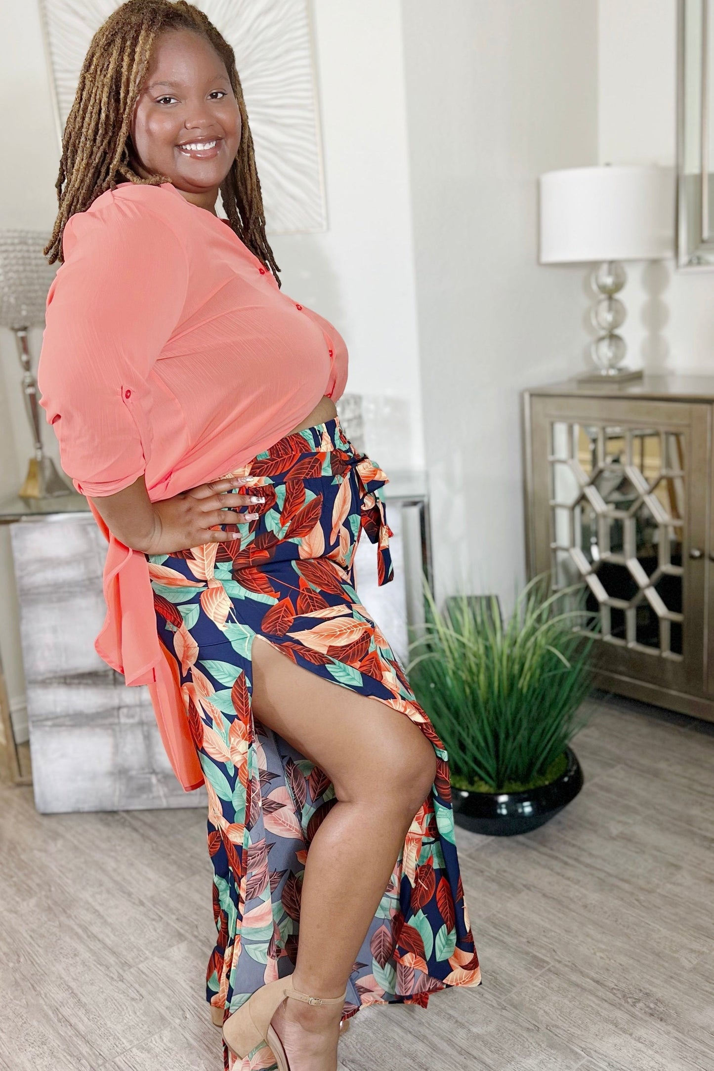 Hawaii Print Pants-PLUS