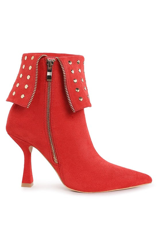 Piccini Stud Embellished Foldover Boots