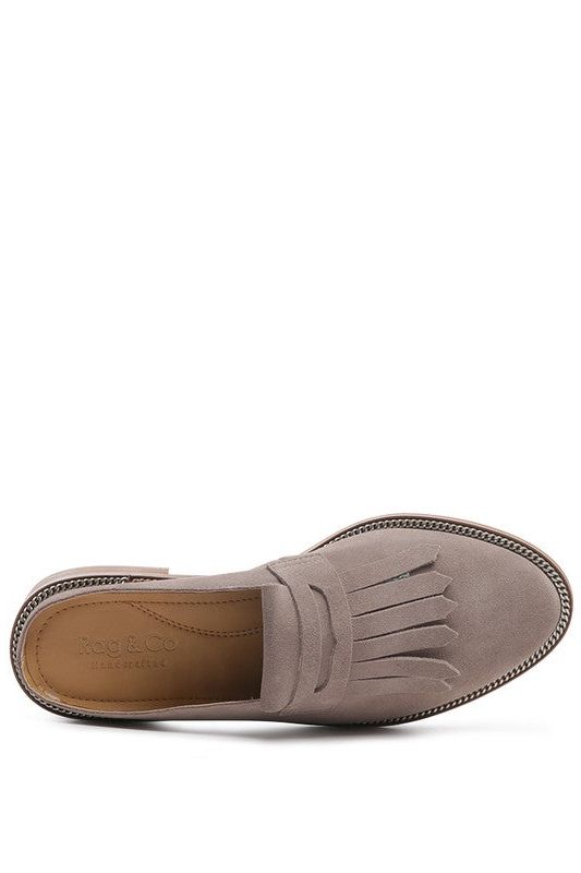 LENA Suede Walking Loafer Mules