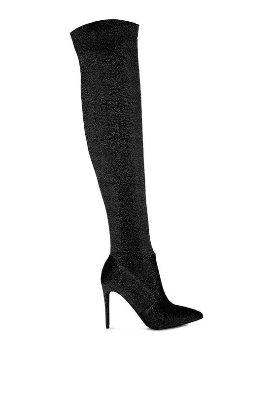 Tigerlily High Heel Knitted Long Boots