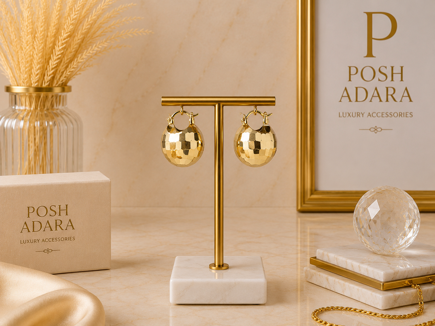 Gold Fashion Earrings