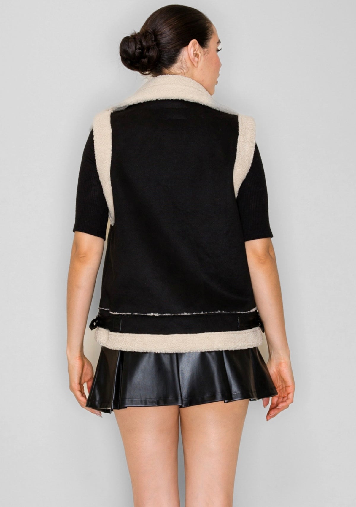 Fierce & Cozy Two-Tone Vest: Posh Adara