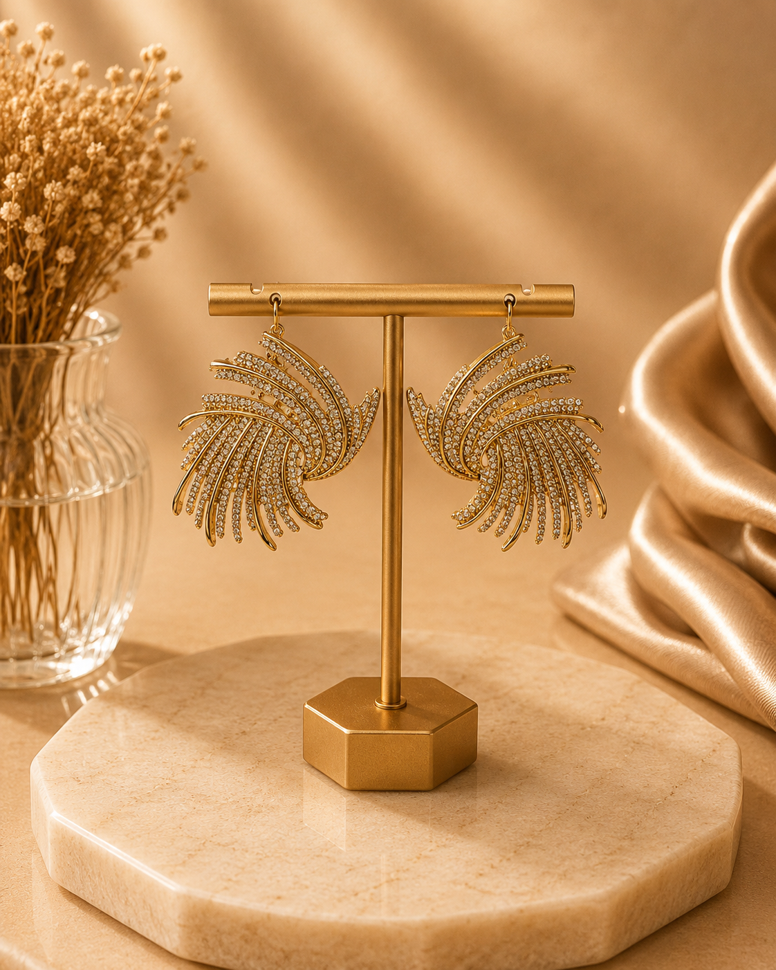 Gold Fashion Earrings