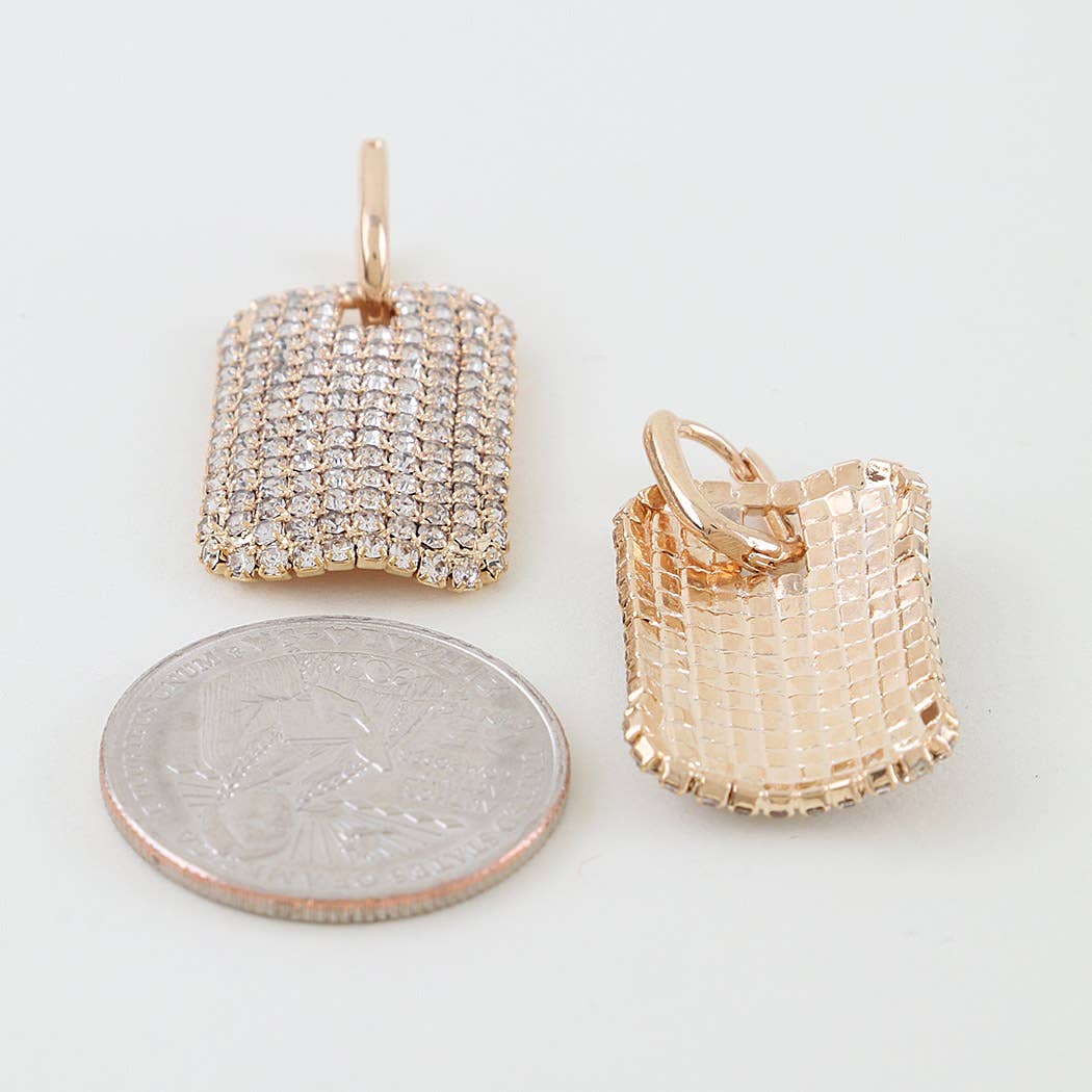 Bejeweled Frame Drop Earrings