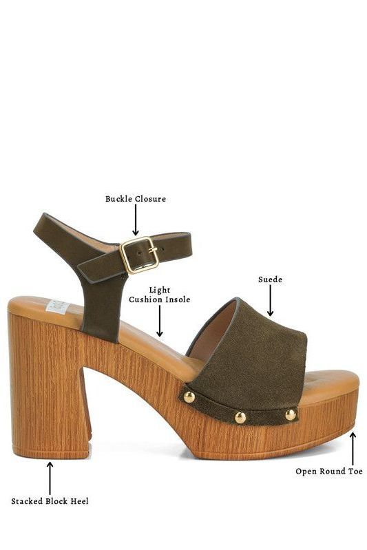 Daniela Suede High Block Sandals