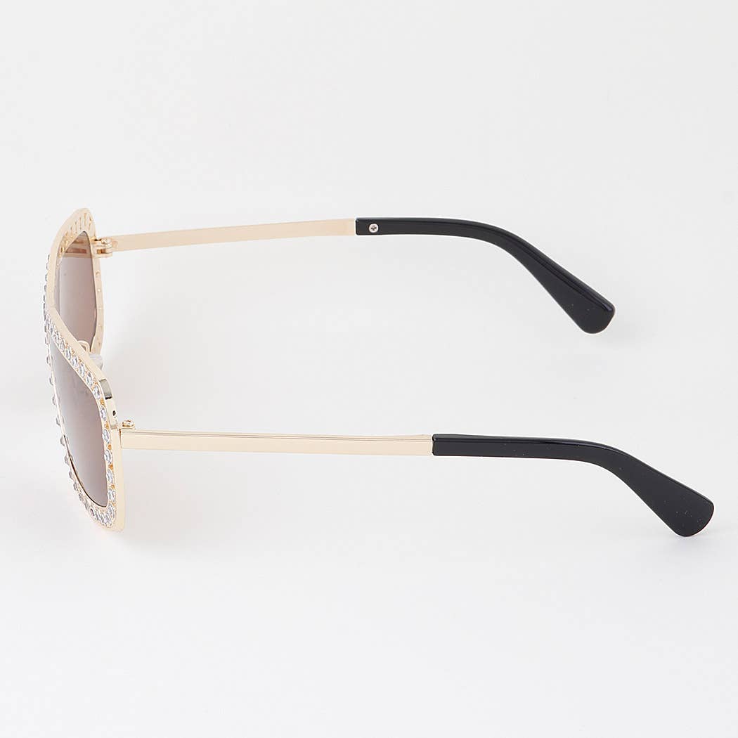 Crystal Rhinestone Wrap Around Sunglasses