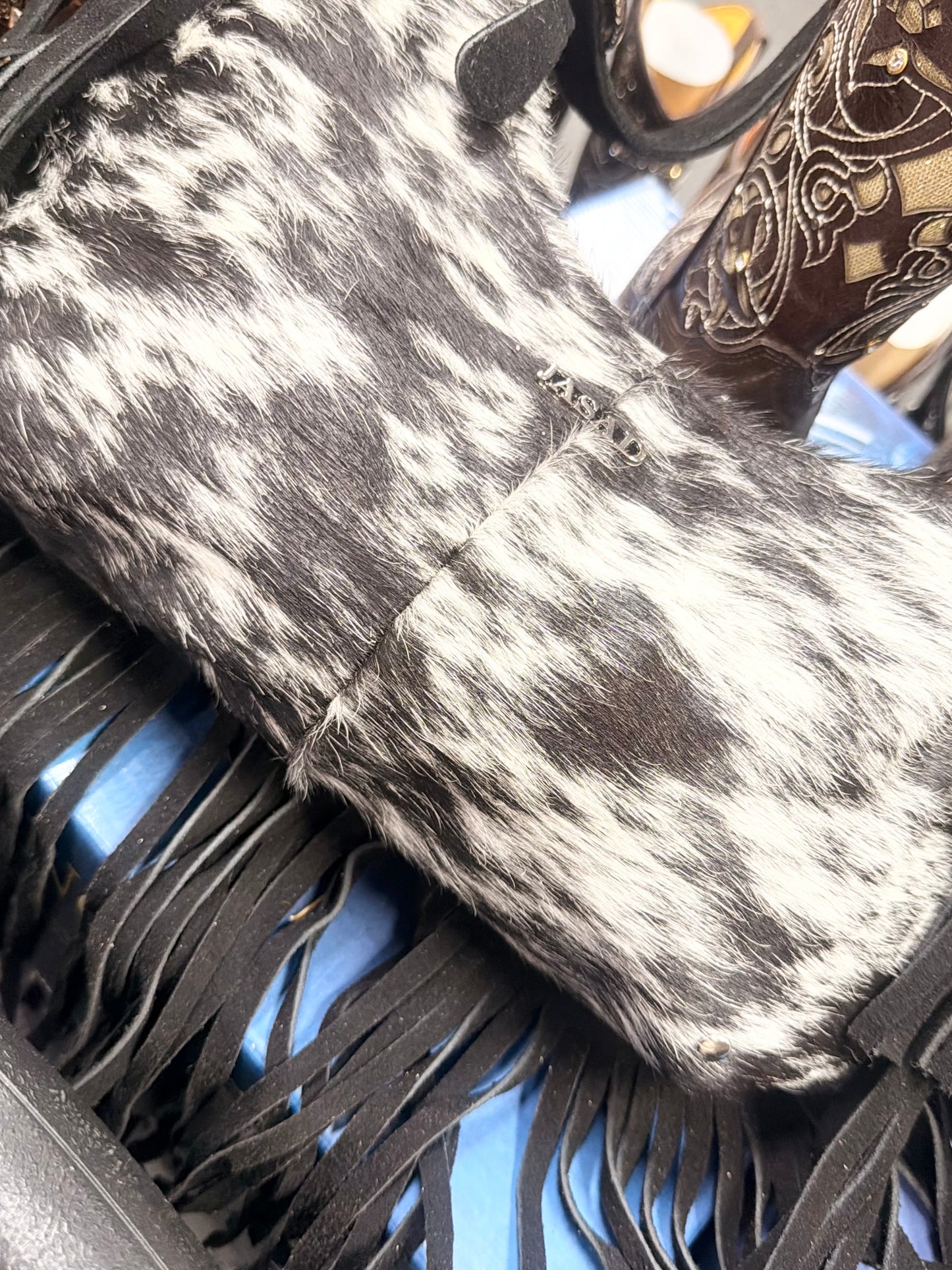 Genuine Leather Fringe Boho Bag