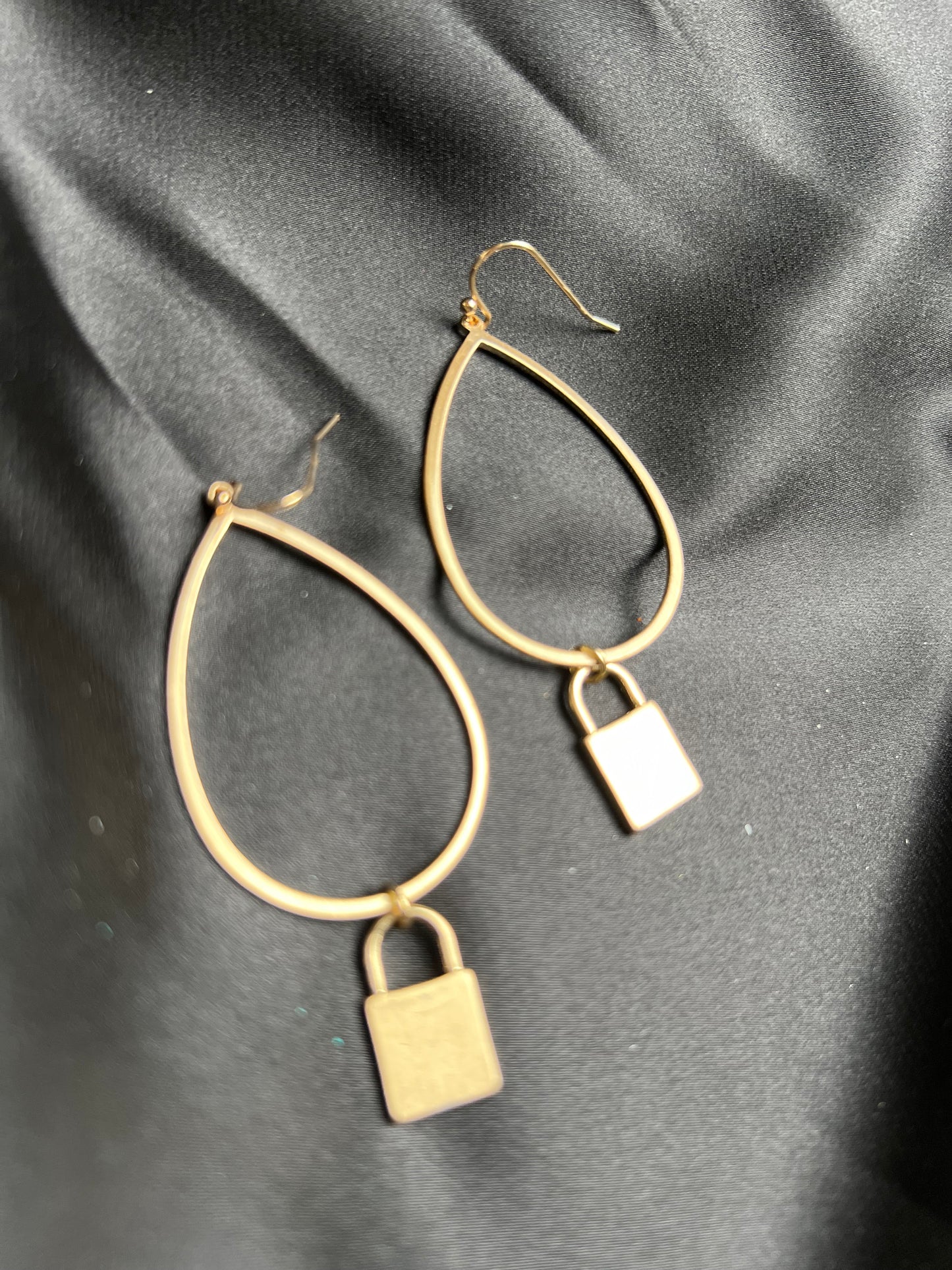 Locked & Looped Gold Fashion Earrings