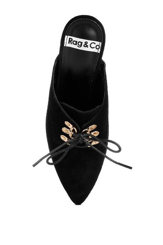 Miladi Suede Stiletto Mules
