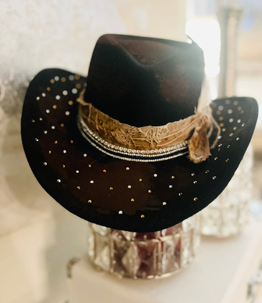 Scattered Rhinestone|Crystals Hat