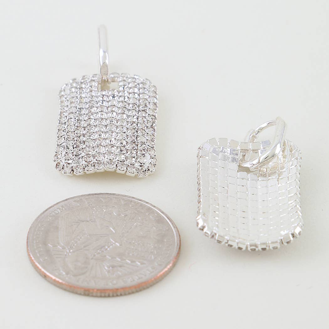 Bejeweled Frame Drop Earrings