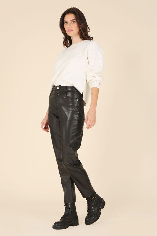 VEGAN TAPERED LEG PANTS