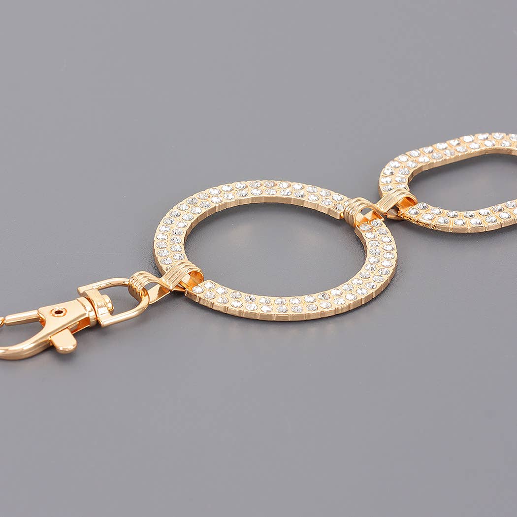 Hoops & Loops Rhinestone Chain Belt