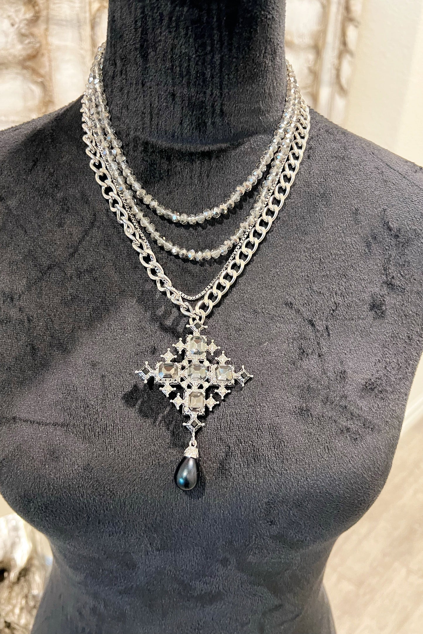 Layered In Loveliness Cross Necklace