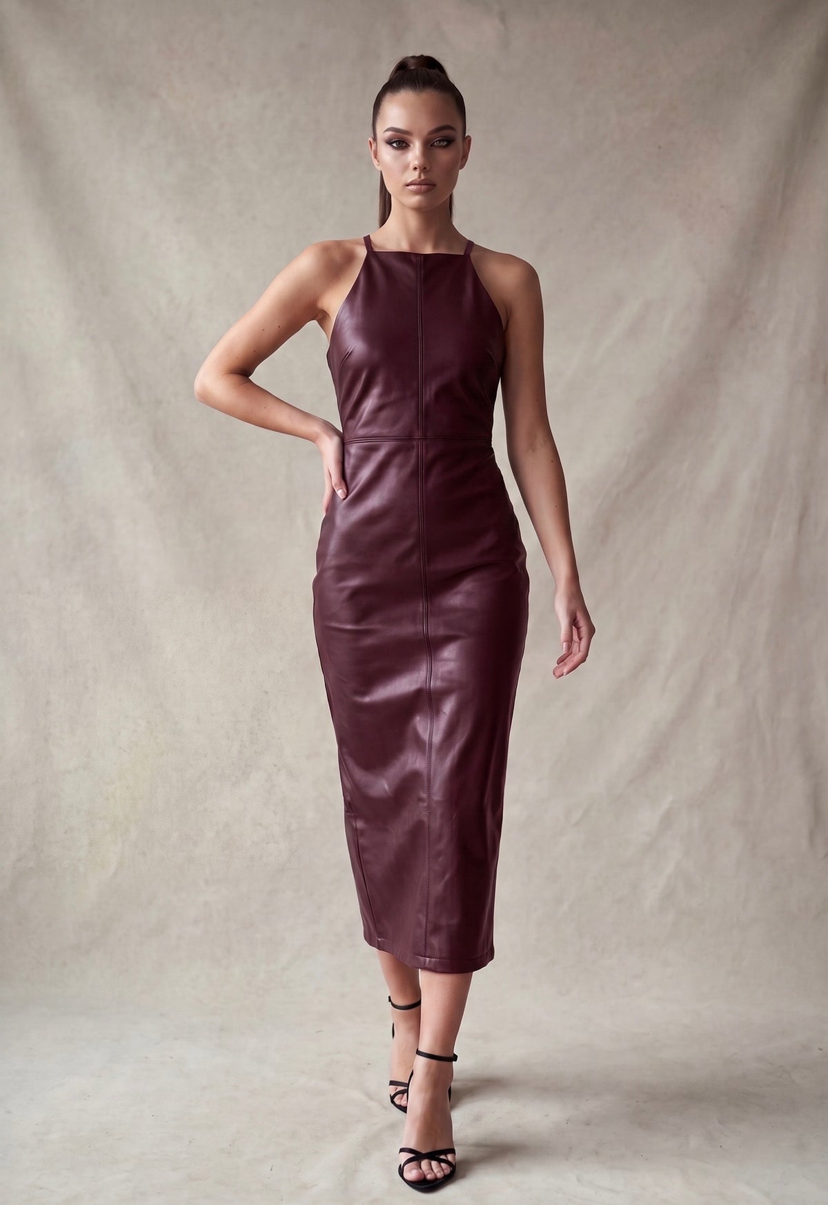 Sweet Siren’s Song Plum MIDI Dress: Posh Adara