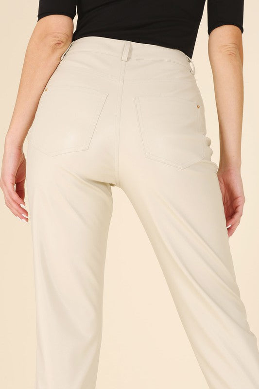 VEGAN TAPERED LEG PANTS