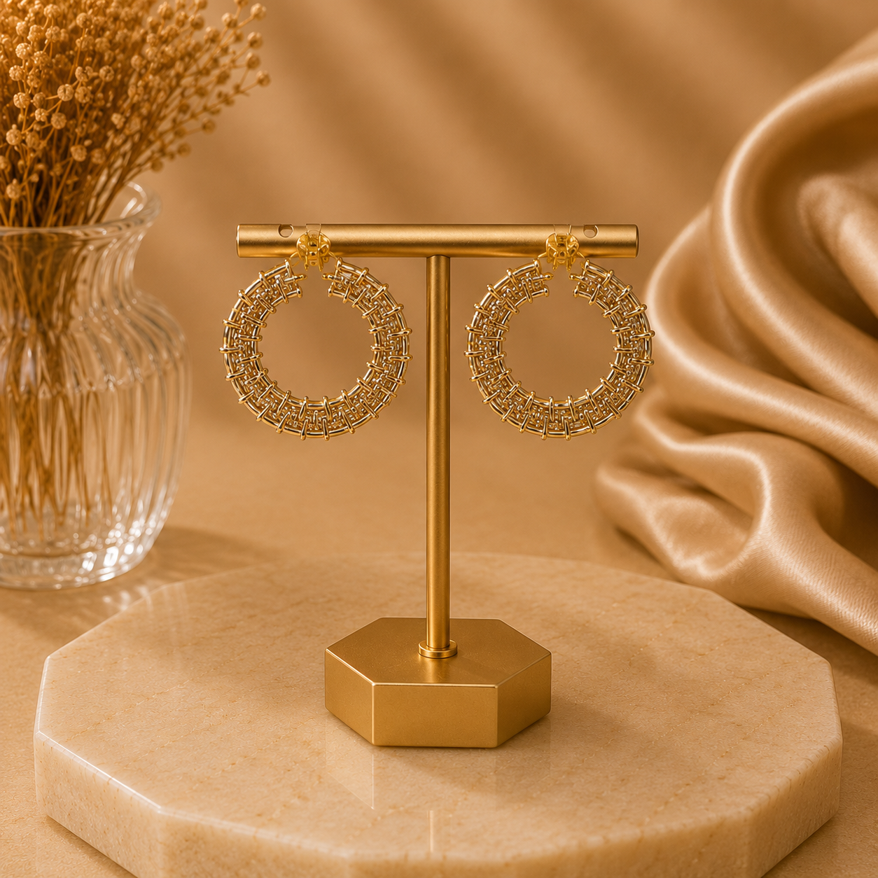 Gold Fashion Earrings