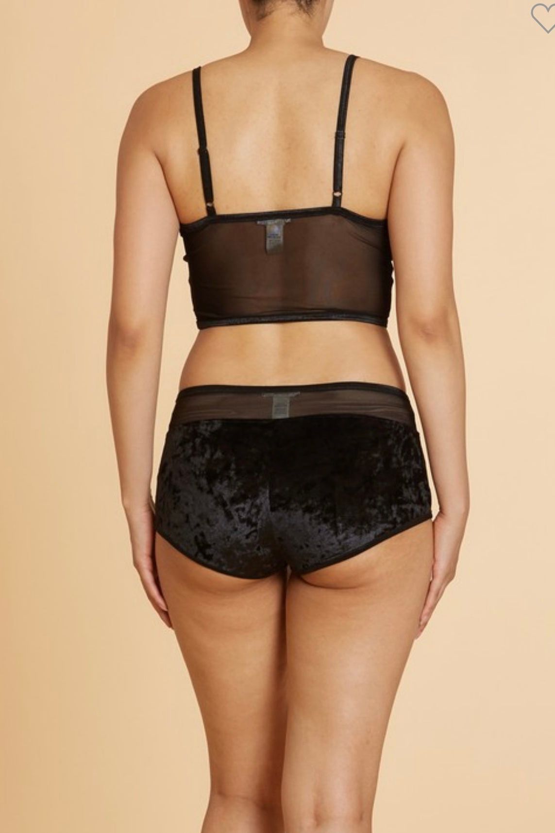 Black Velvet/Sheer Sleep Combo