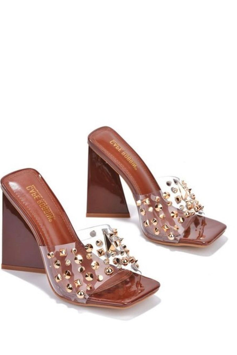 Oasis Gold Studded mule