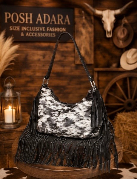 Genuine Leather Fringe Boho Bag
