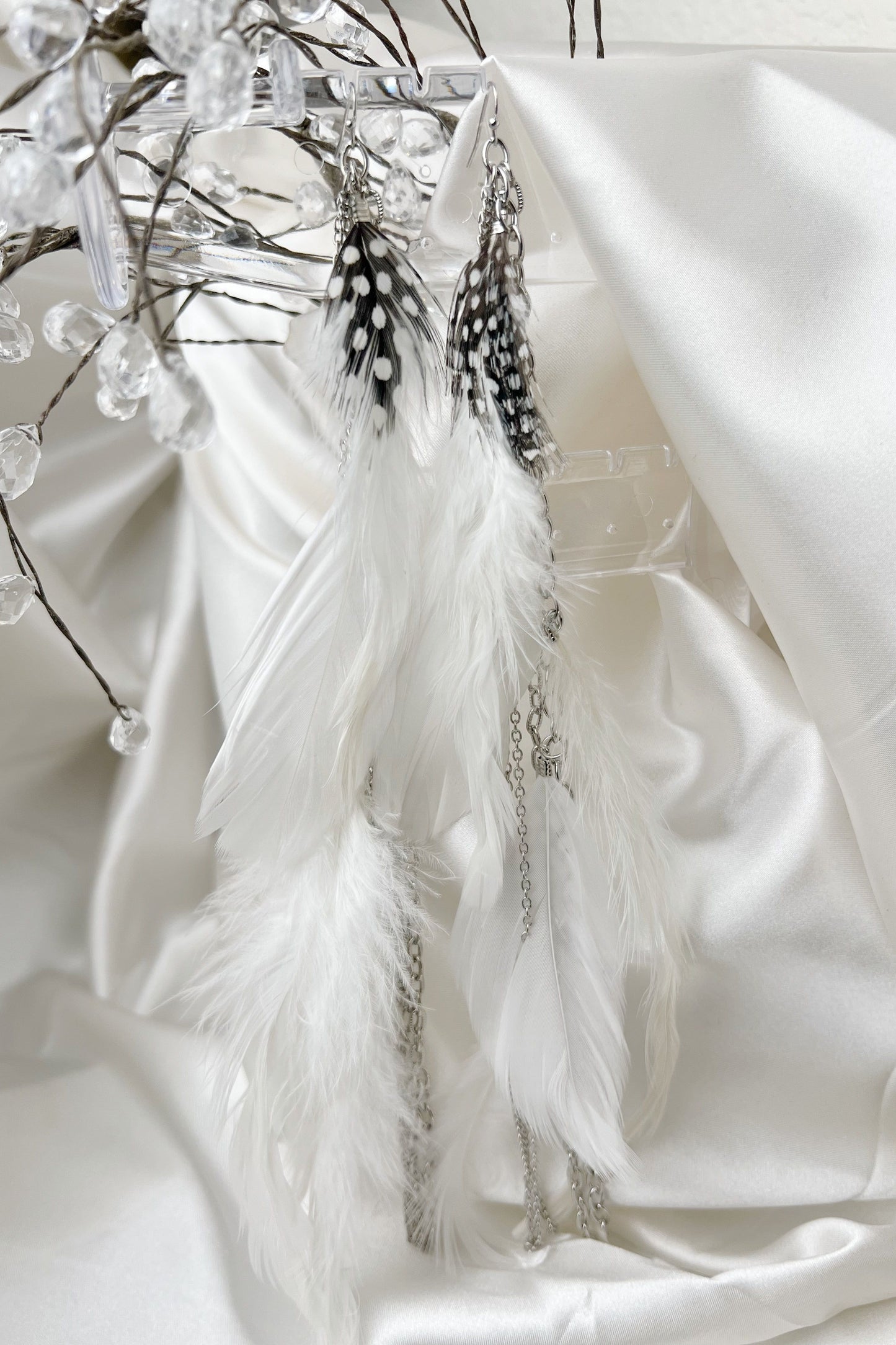 Flowing Feathers & Chains Earring Collection